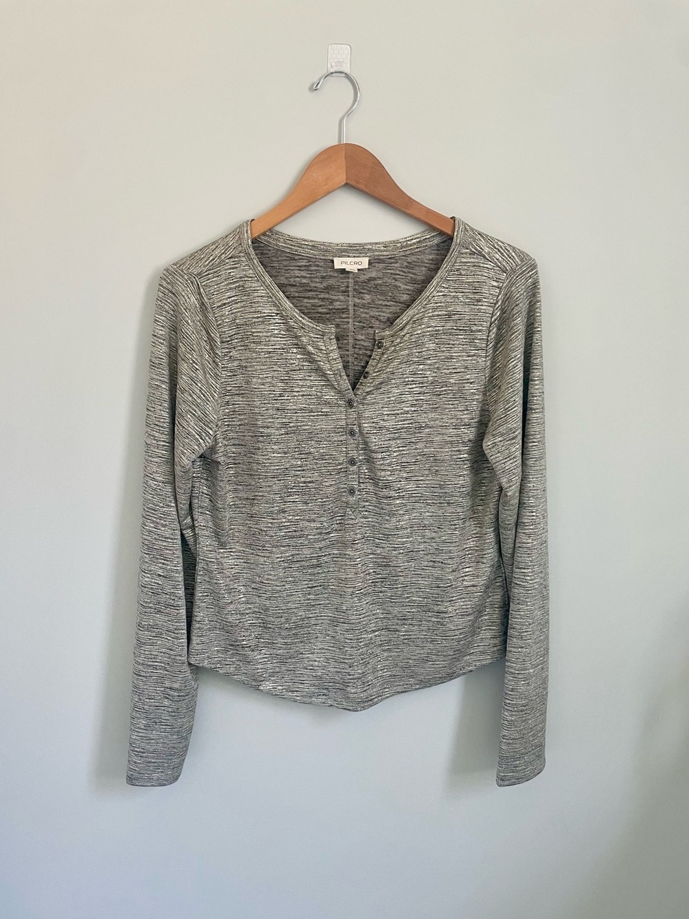 Pilcro Andie Shine Henley Top - Large
